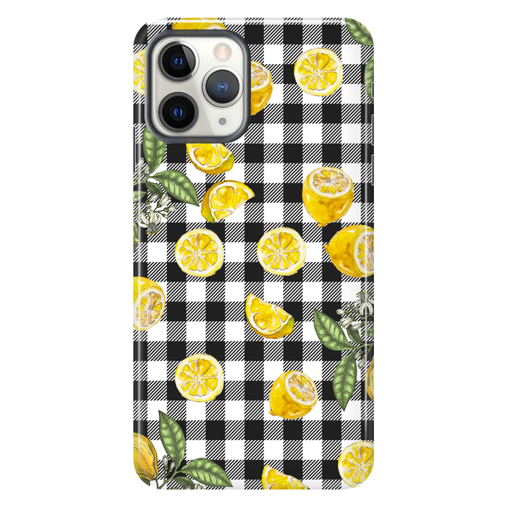Gingham Lemons tough phone case for iPhone 11 Pro