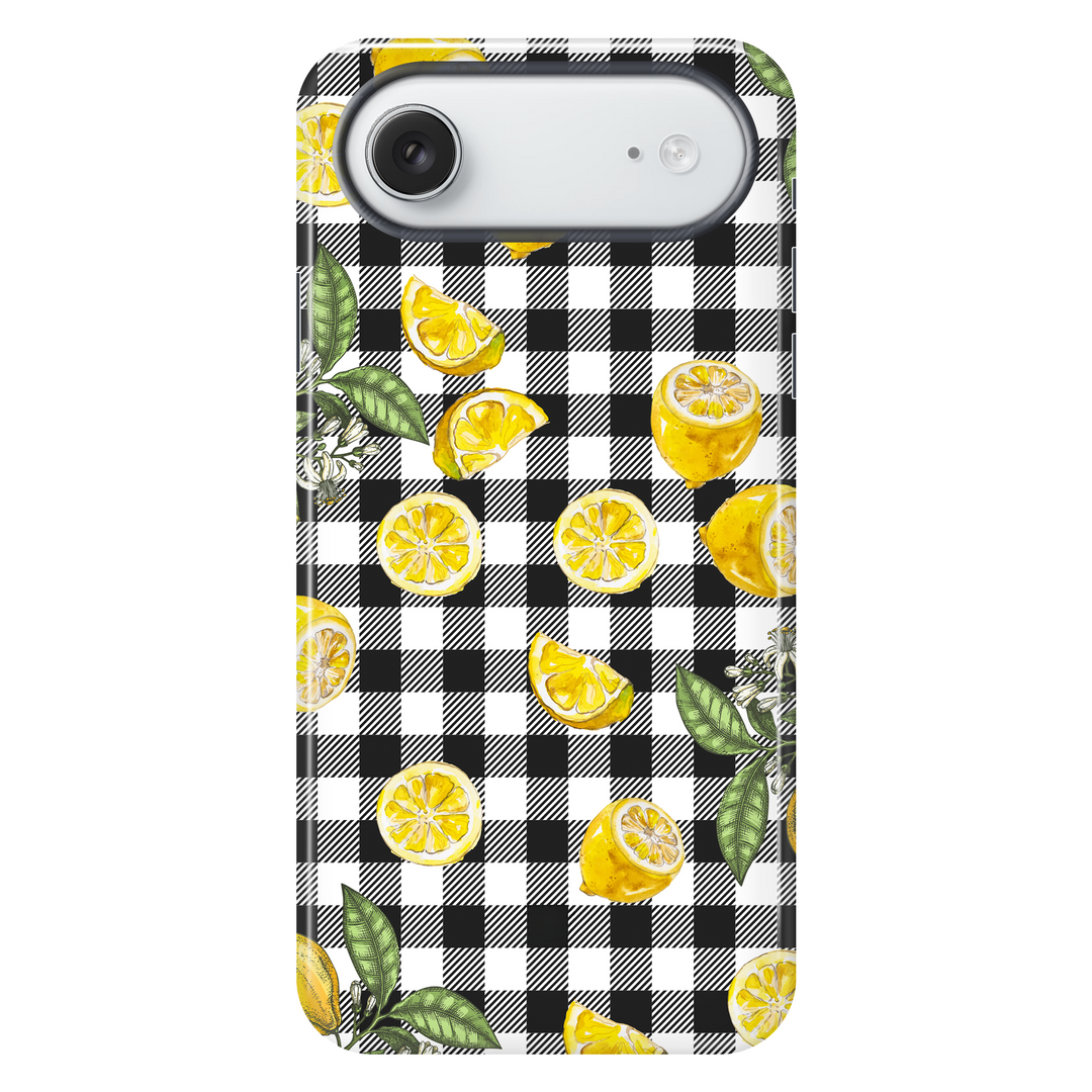 Gingham Lemons tough phone case for iPhone 17 Air