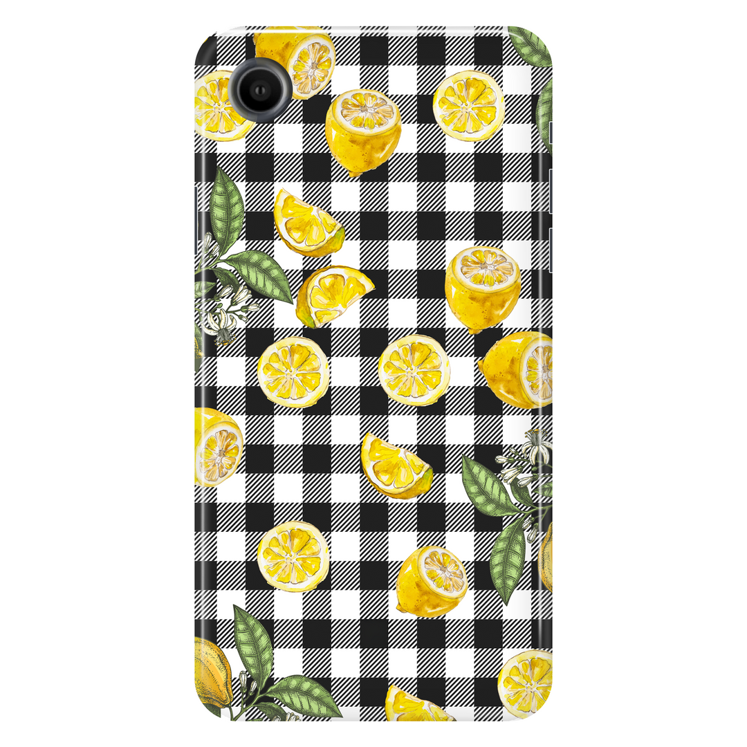 Gingham Lemons tough phone case for iPhone XR