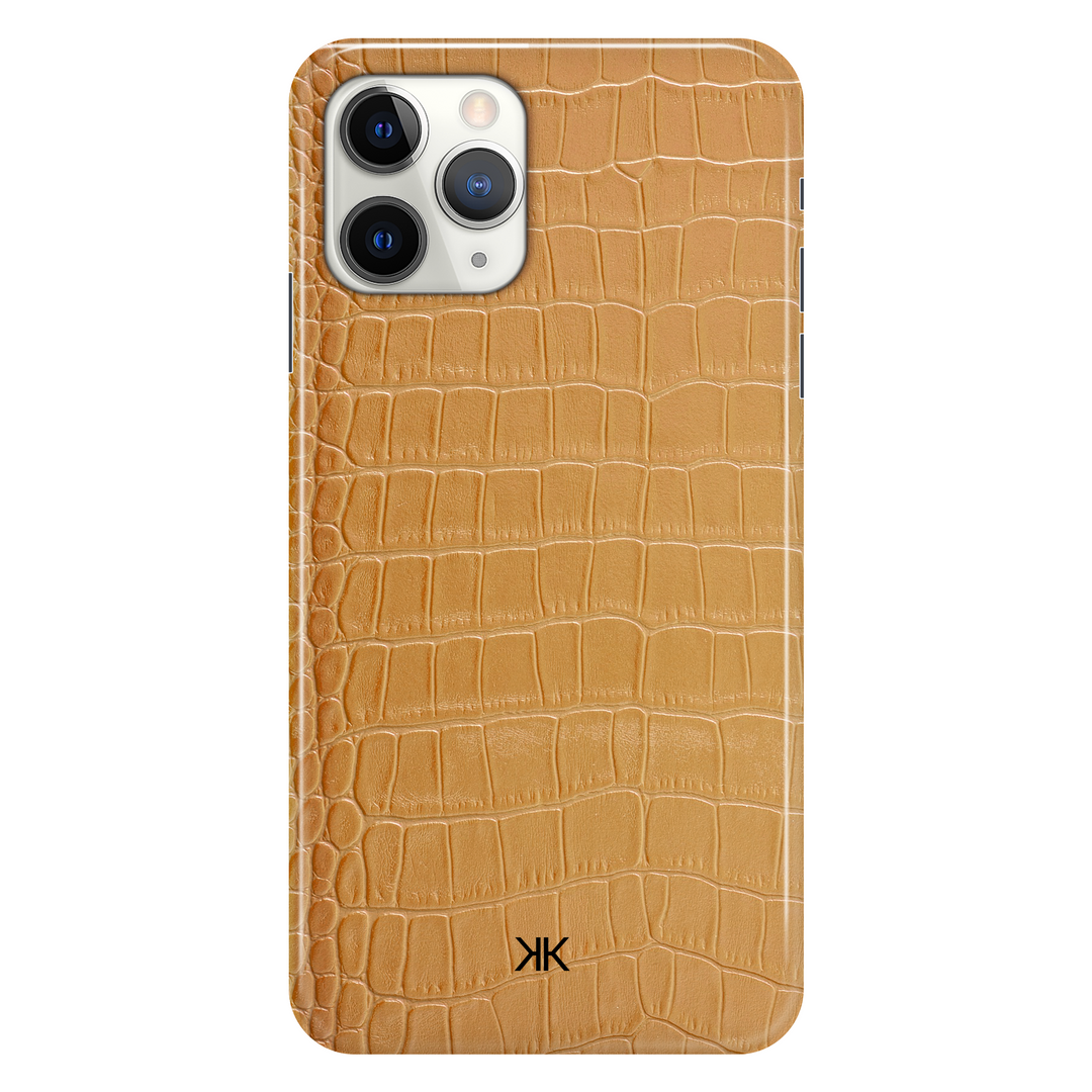 Gold Crocodile phone case for iPhone 11 Pro