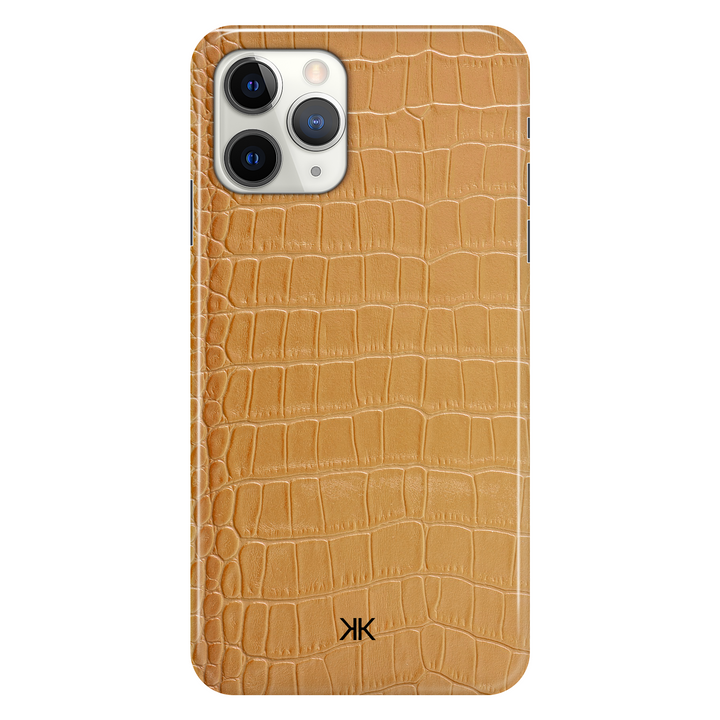 Gold Crocodile phone case for iPhone 11 Pro