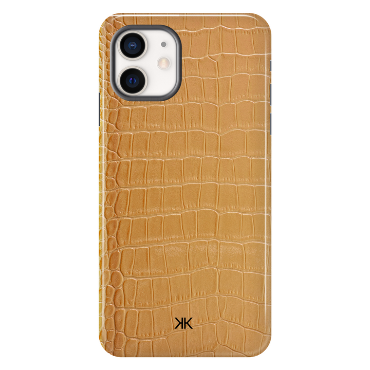 Gold Crocodile Phone Case - Tough Case - iphone-12