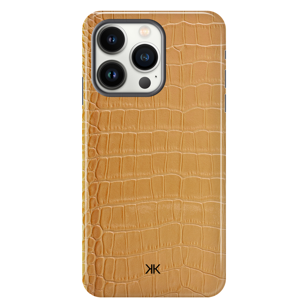 Gold Crocodile Phone Case - Tough Case - iphone-13-pro