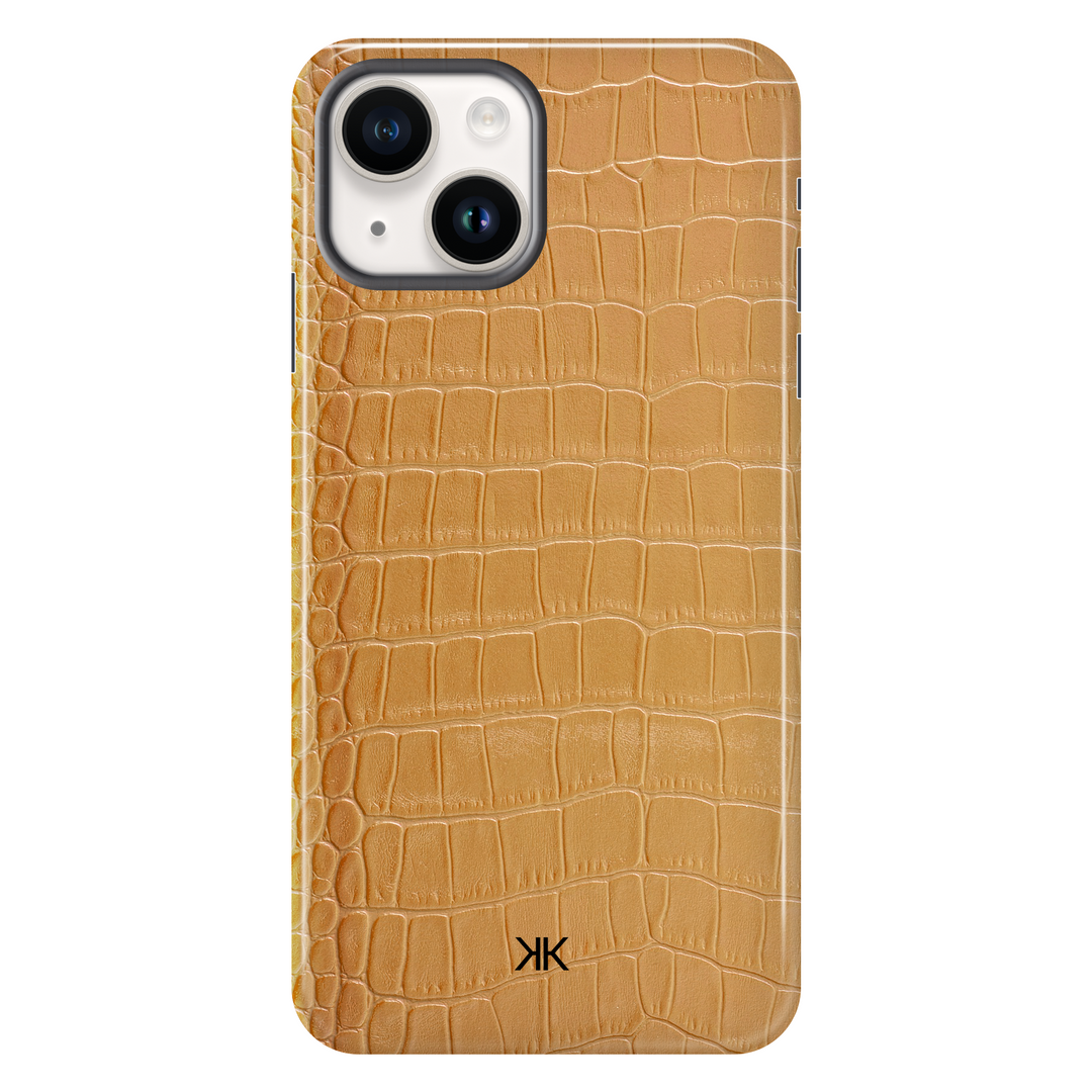 Gold Crocodile Phone Case - Tough Case - iphone-14