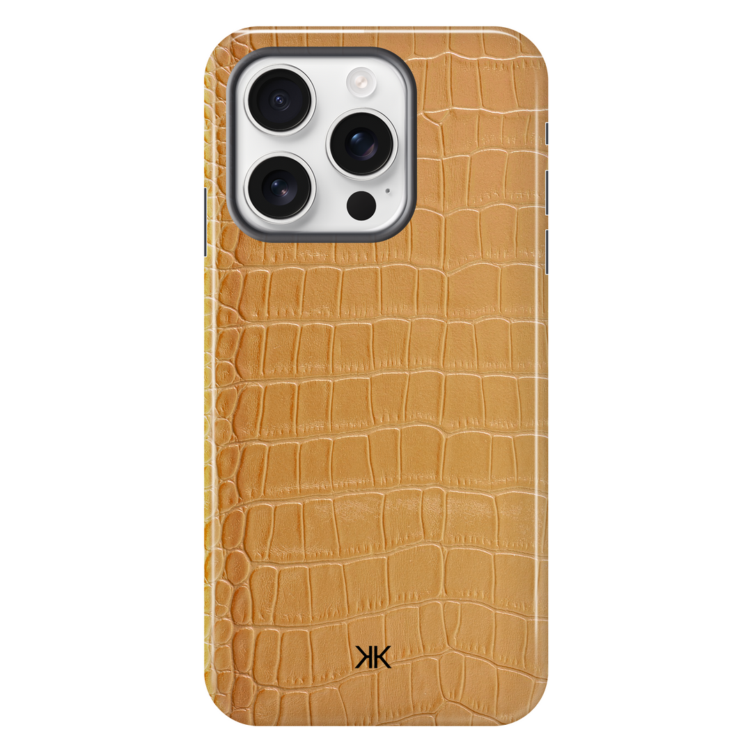 Gold Crocodile Phone Case - Tough Case - iphone-16-pro