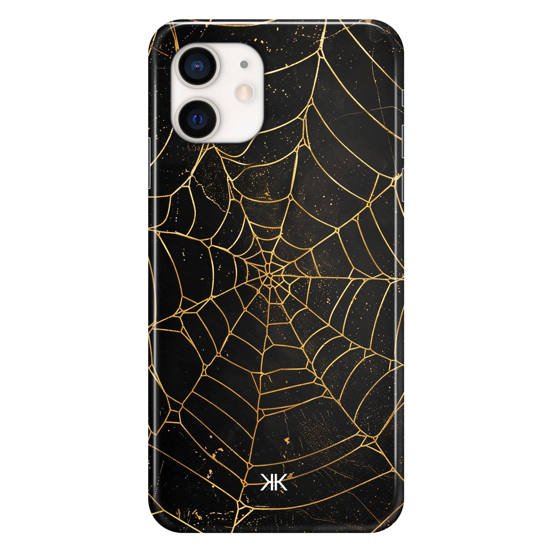Golden Spiderweb phone case for iPhone 12