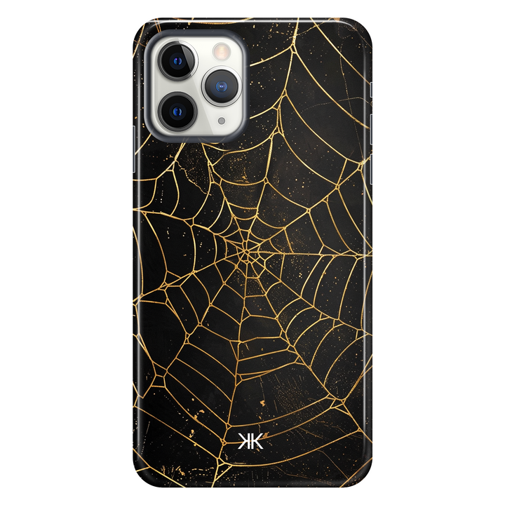 Golden Spiderweb Phone Case - Tough Case - iphone-11-pro