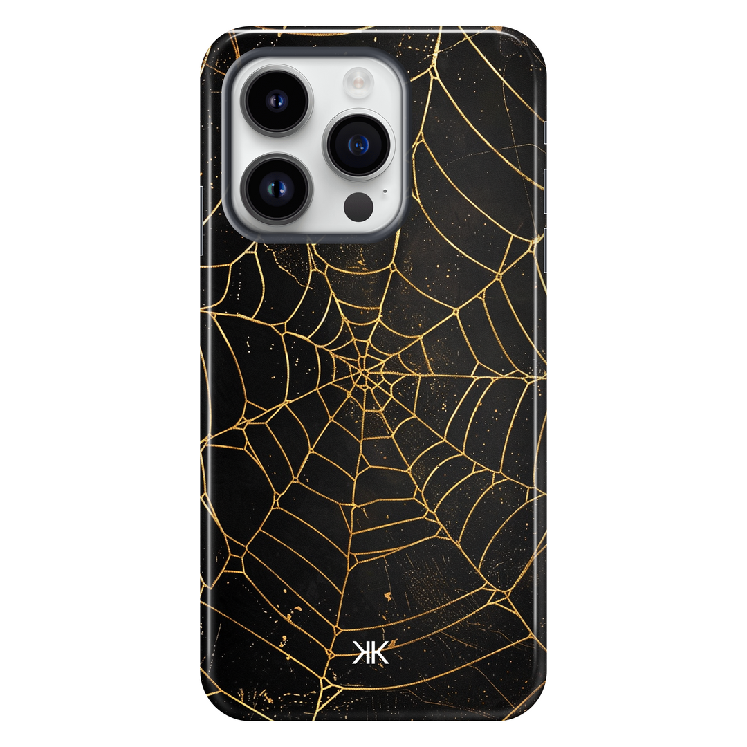 Golden Spiderweb Phone Case - Tough Case - iphone-14-pro