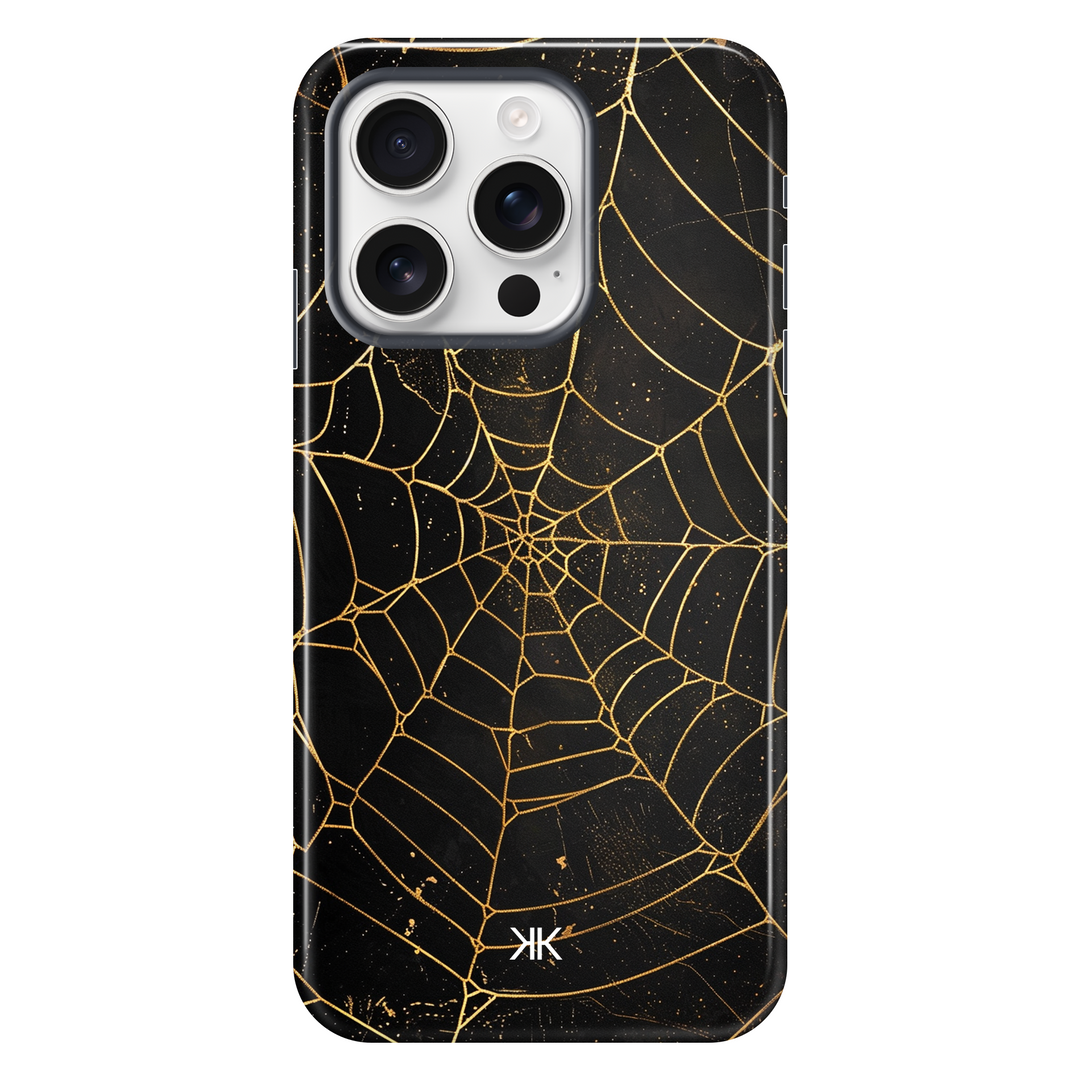 Golden Spiderweb Phone Case - Tough Case - iphone-16-pro