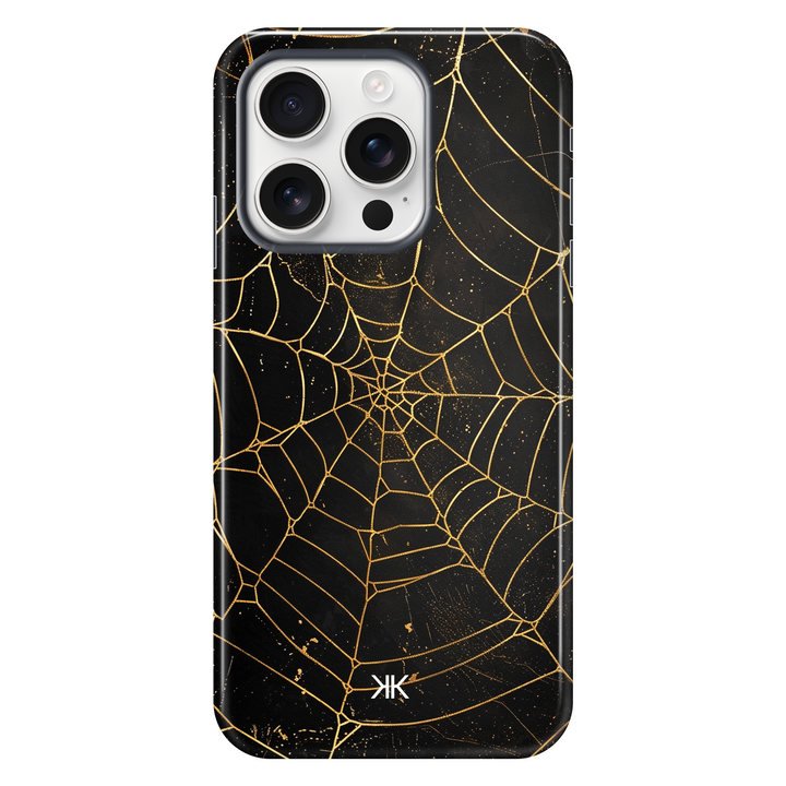 Golden Spiderweb Phone Case - Tough Case - iphone-16-pro