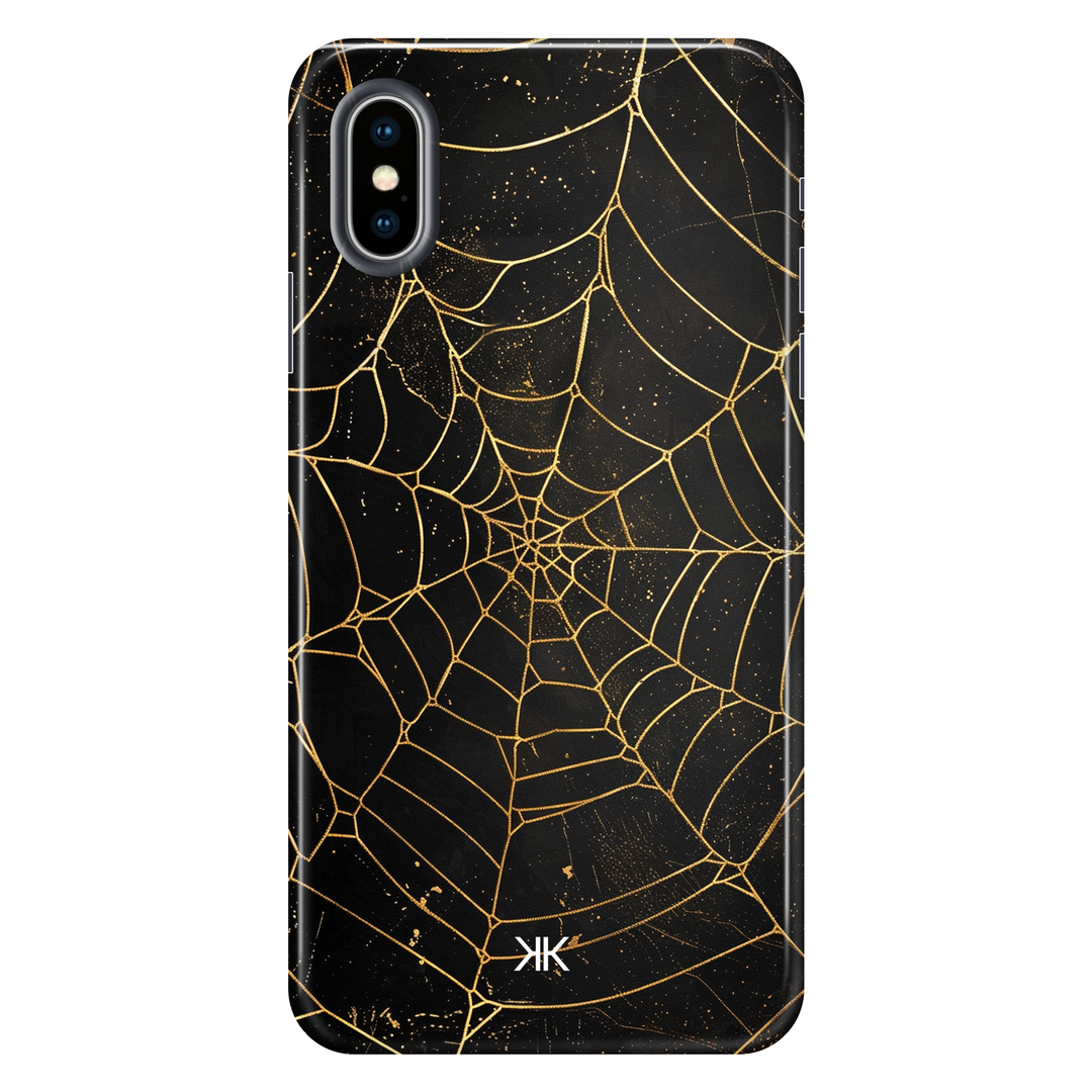 Golden Spiderweb Phone Case - Tough Case - iphone-x