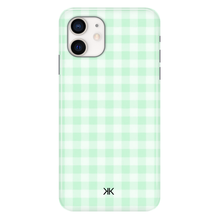 Gingham Green phone case for iPhone 12