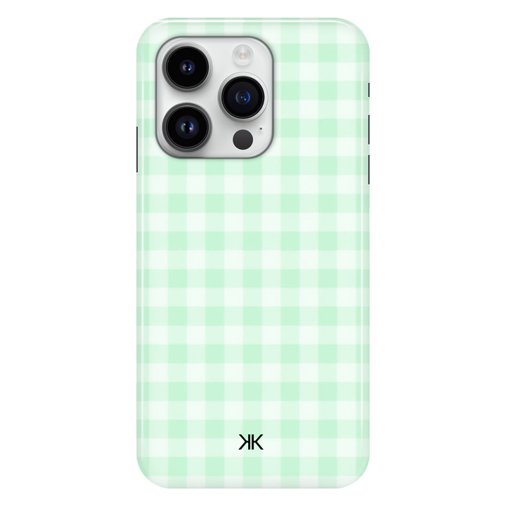 Gingham Green phone case for iPhone 14 Pro
