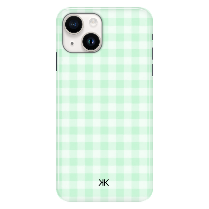 Gingham Green phone case for iPhone 14