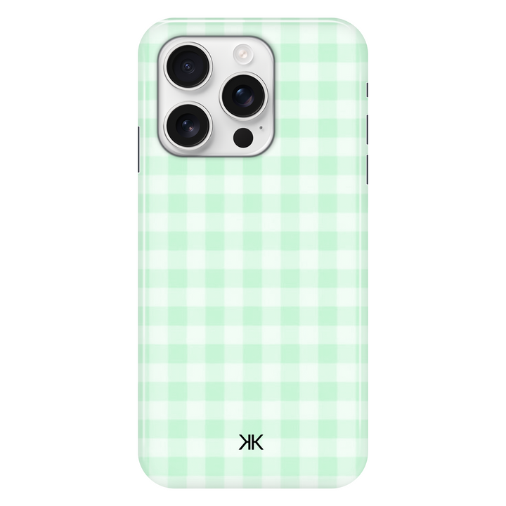 Gingham Green phone case for iPhone 16 Pro
