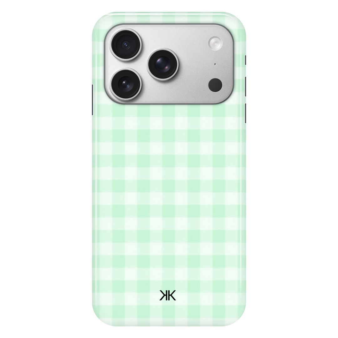 Gingham Green phone case for iPhone 17 Pro
