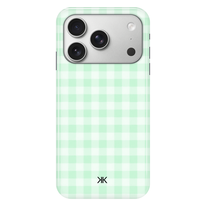 Gingham Green phone case for iPhone 17 Pro