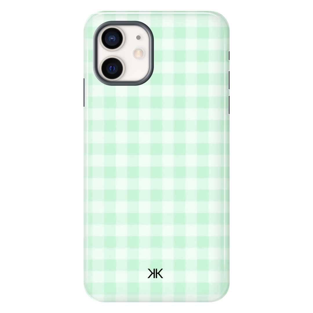 Gingham Green Phone Case - Tough Case - iphone-12