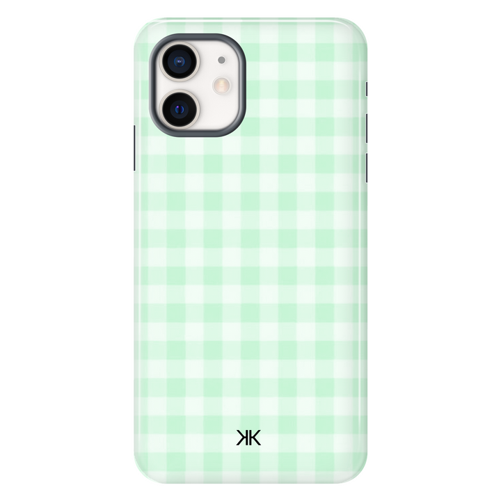 Gingham Green Phone Case - Tough Case - iphone-12
