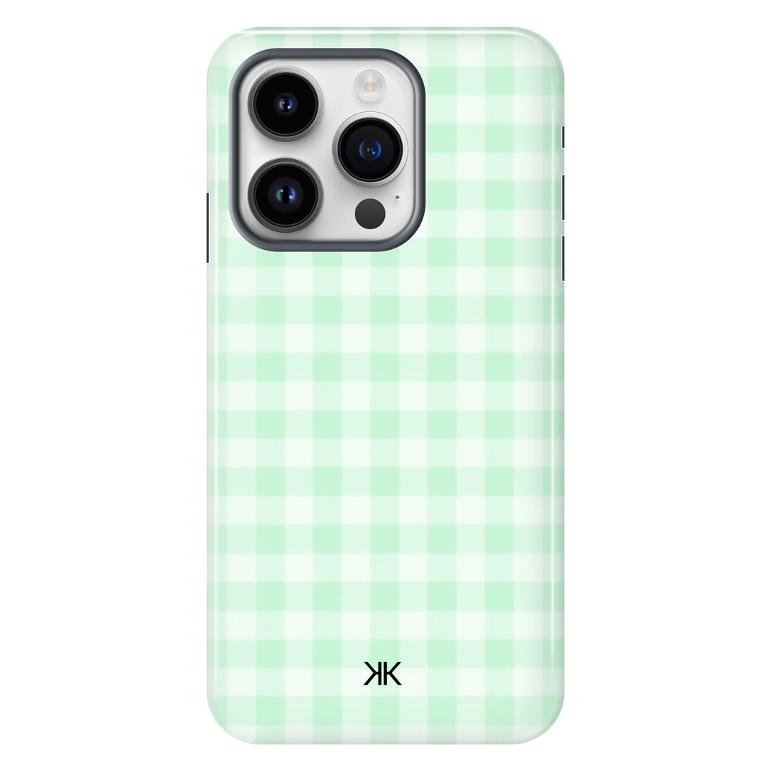 Gingham Green Phone Case - Tough Case - iphone-14-pro