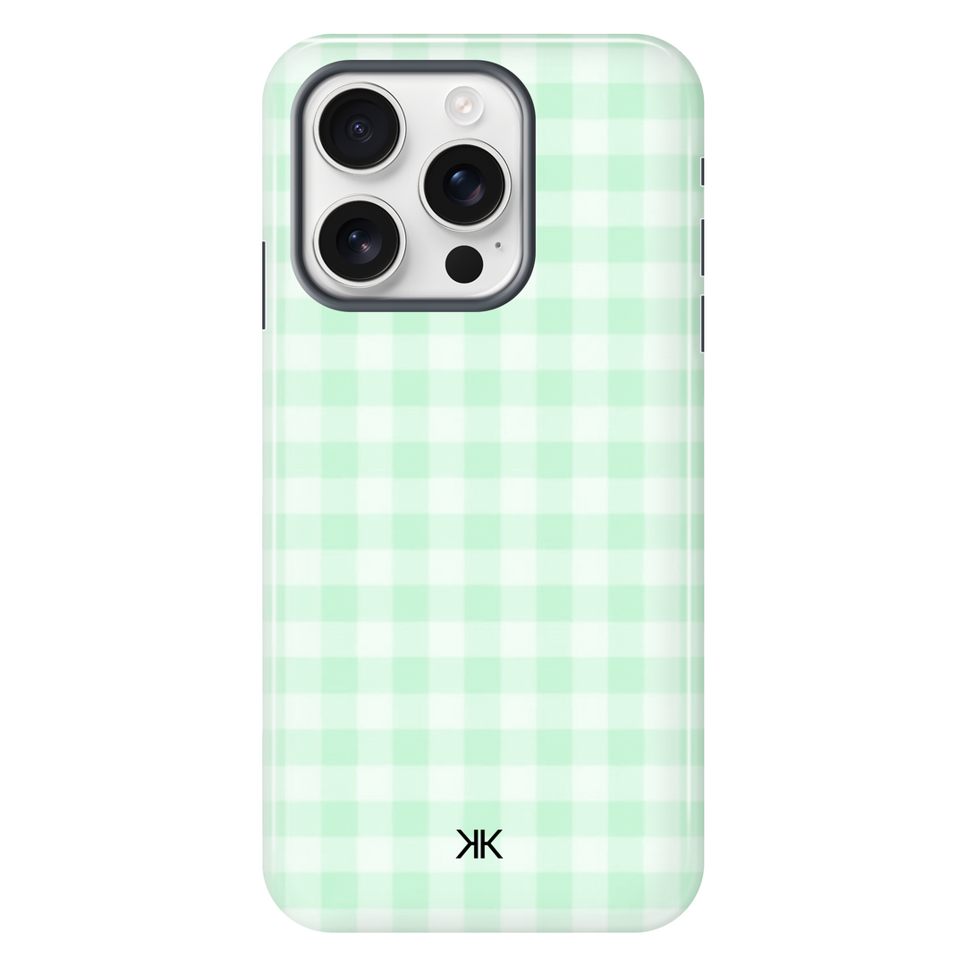 Gingham Green Phone Case - Tough Case - iphone-16-pro