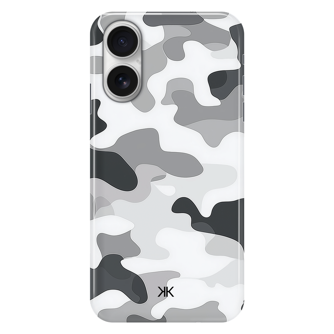 Grey Camo phone case for iPhone 16