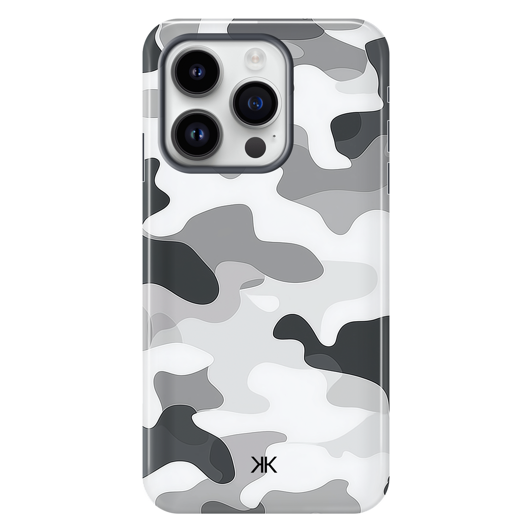 Grey Camo Phone Case - Tough Case - iphone-14-pro
