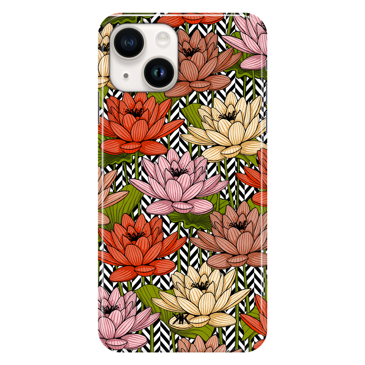Floral Herringbone phone case for iPhone 14