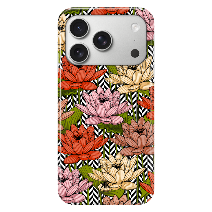 Floral Herringbone phone case for iPhone 17 Pro