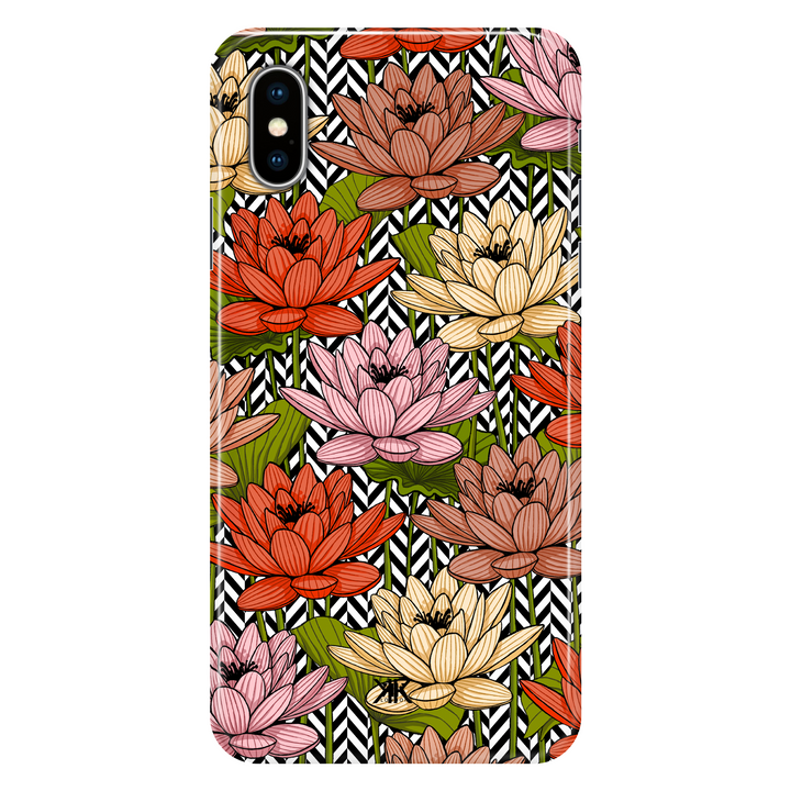 Floral Herringbone phone case for iPhone X