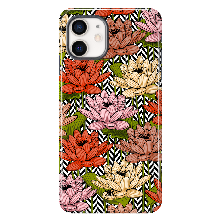 Floral Herringbone Phone Case - Tough Case - iphone-12