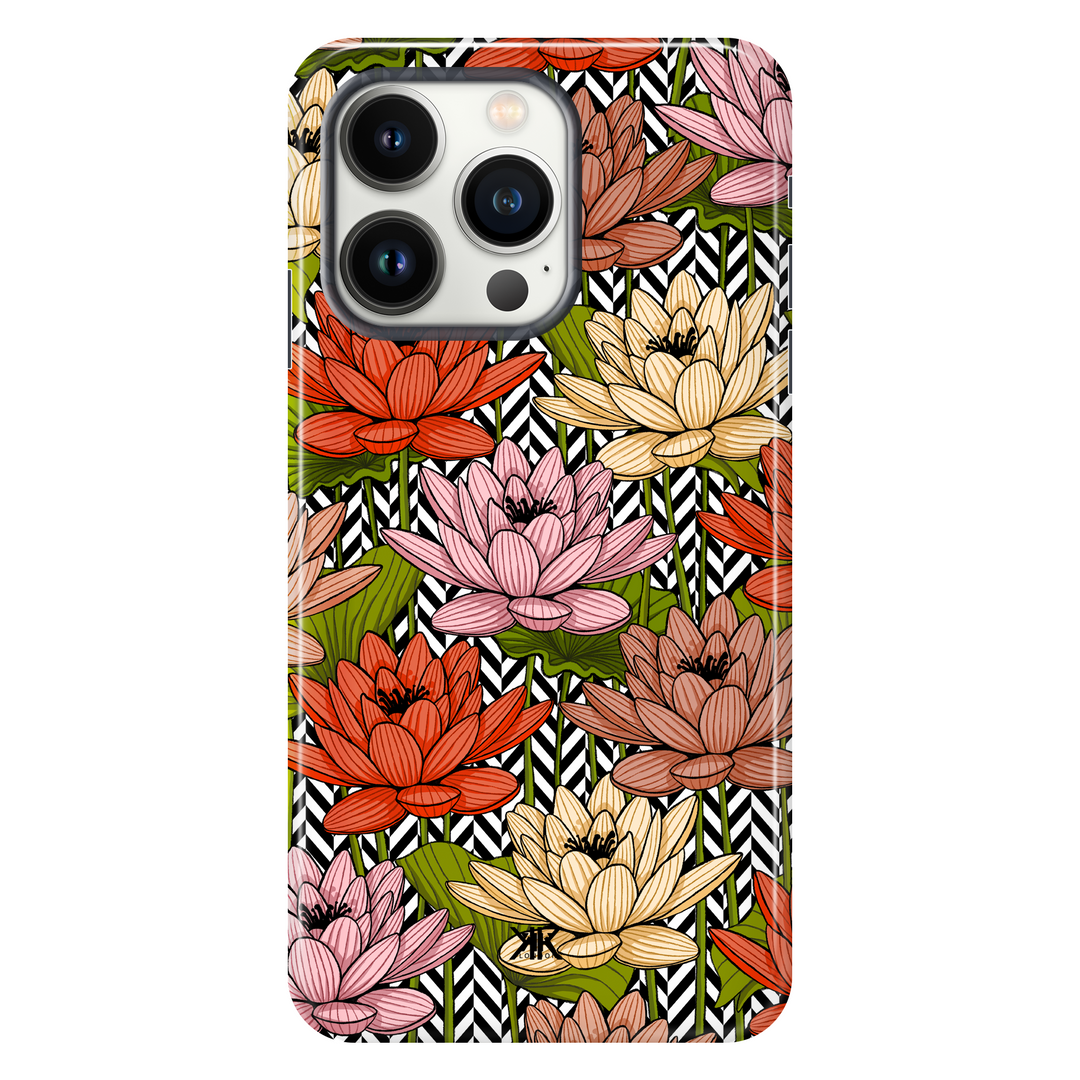 Floral Herringbone Phone Case - Tough Case - iphone-13-pro