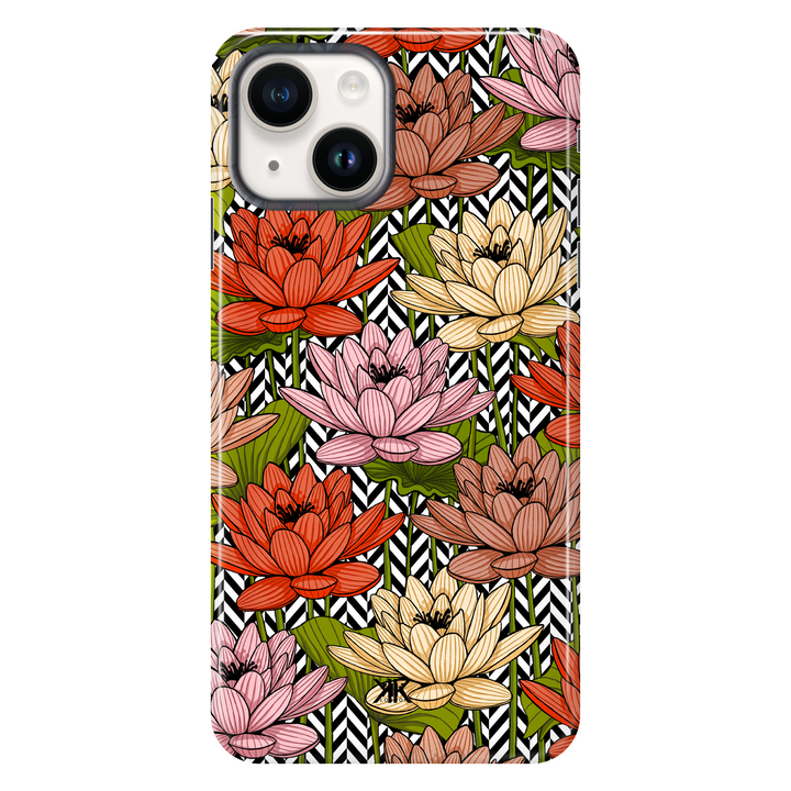 Floral Herringbone Phone Case - Tough Case - iphone-14