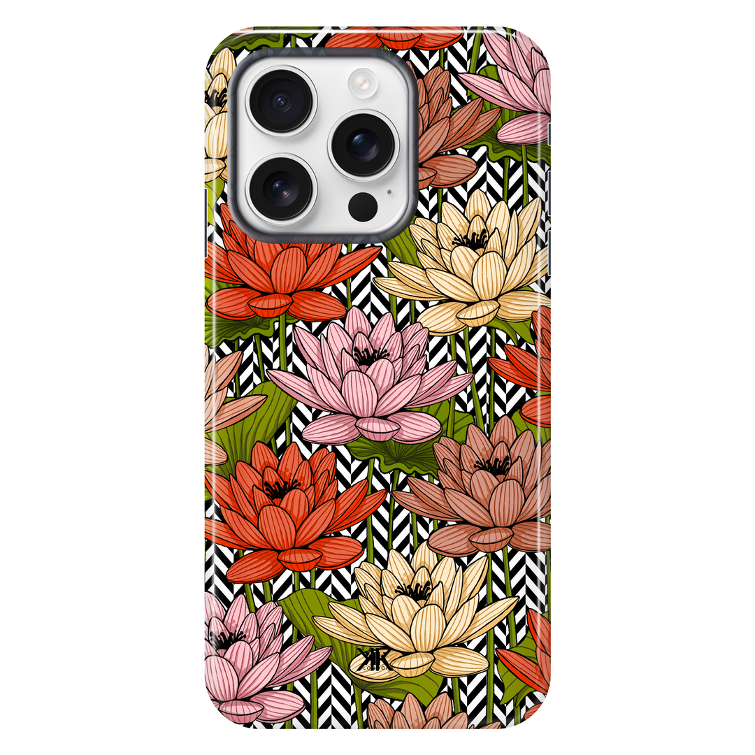 Floral Herringbone Phone Case - Tough Case - iphone-16-pro