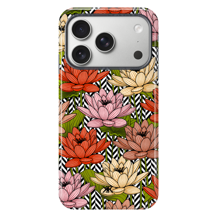 Floral Herringbone Phone Case - Tough Case - iphone-17-pro