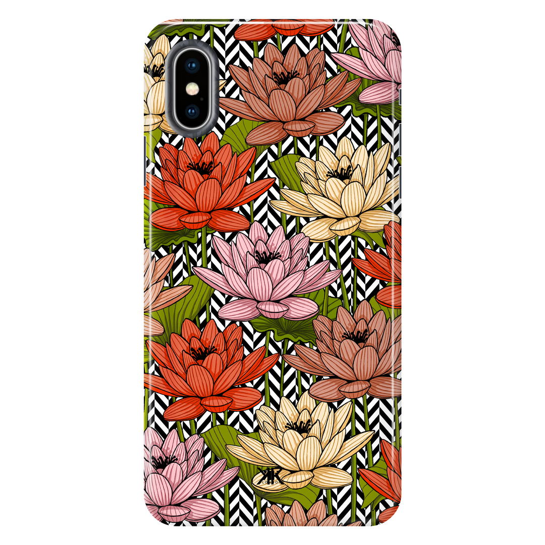 Floral Herringbone tough phone case for iPhone X