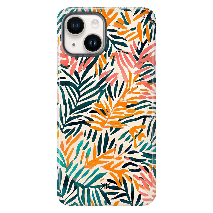 Jungle Leaves tough phone case for iPhone 14