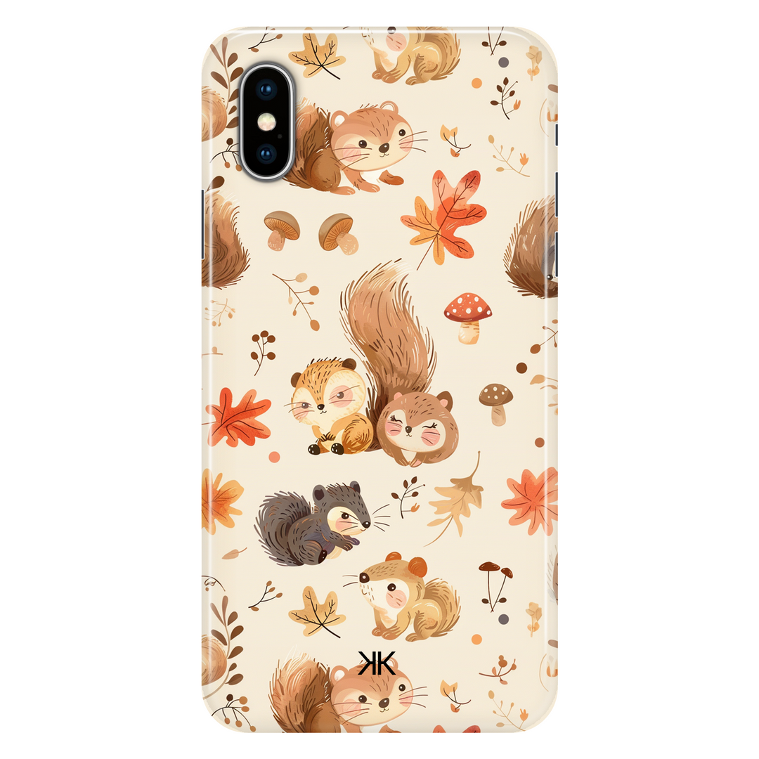 Kawaii Squirrels phone case for iPhone X