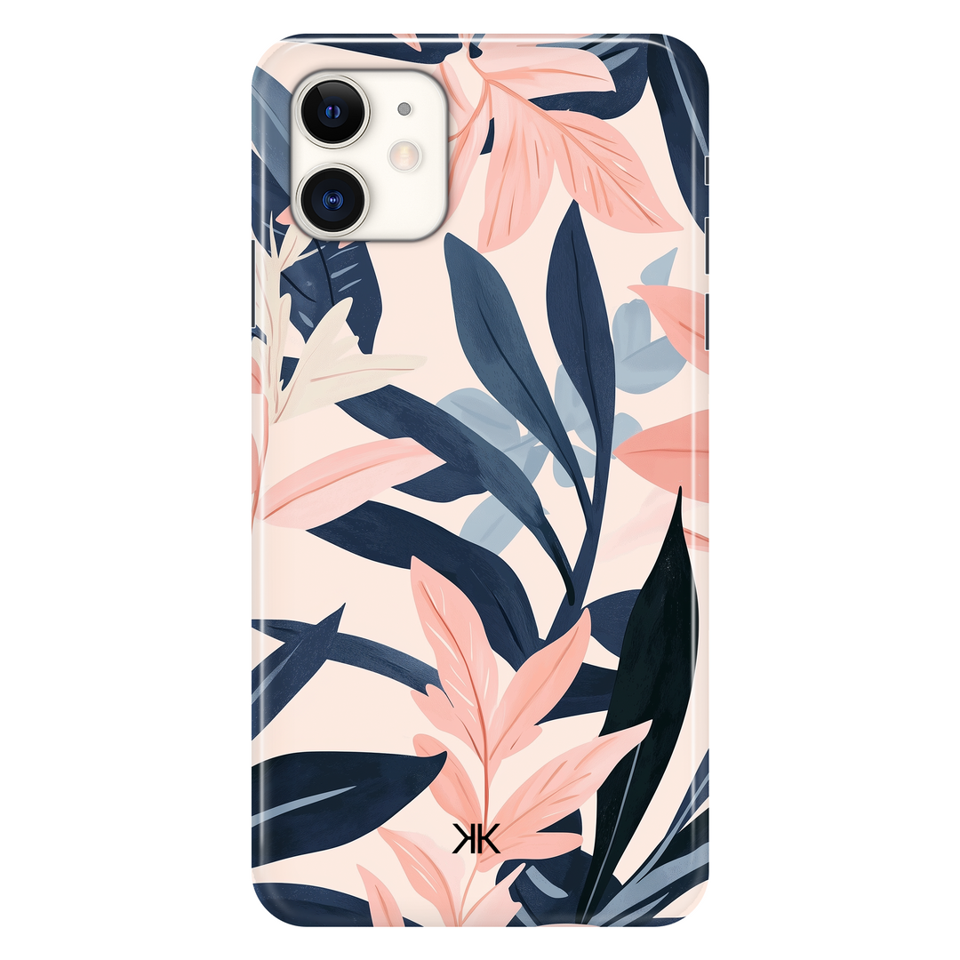 Pink Leaves phone case for iPhone 11