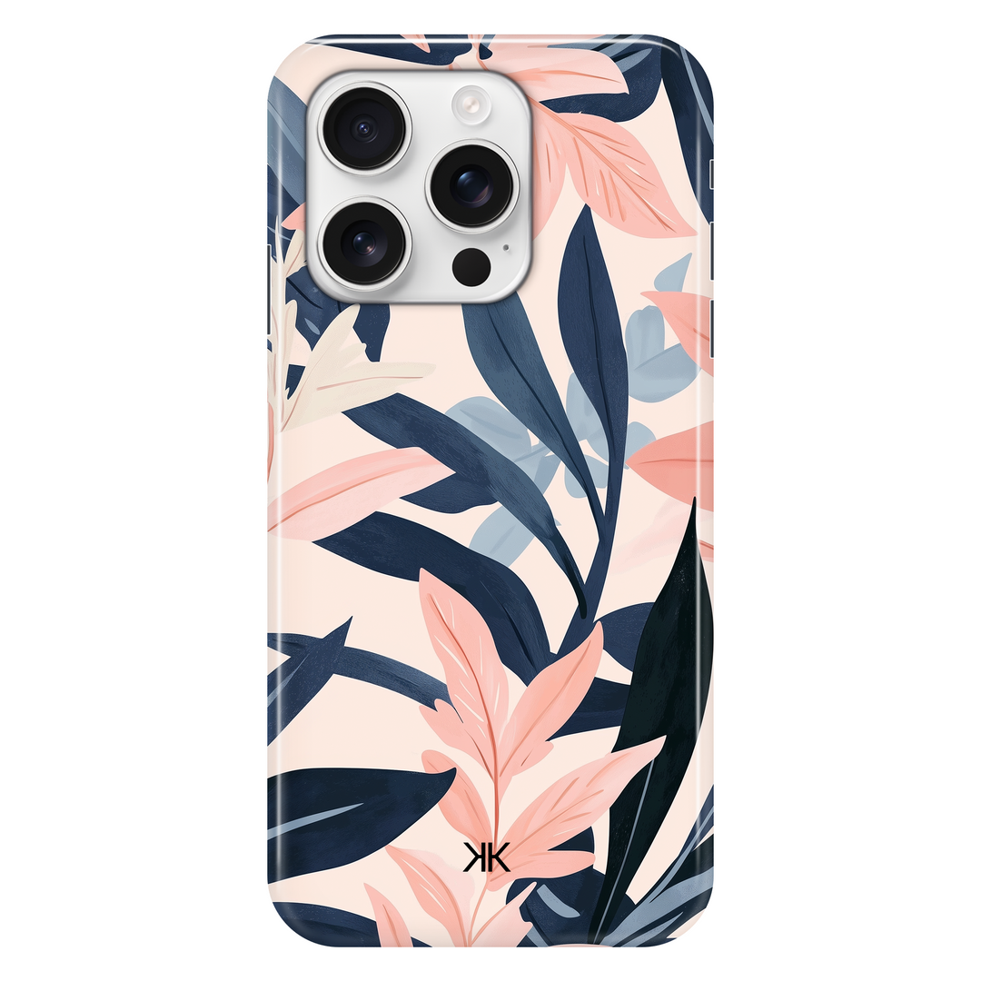 Pink Leaves phone case for iPhone 16 Pro