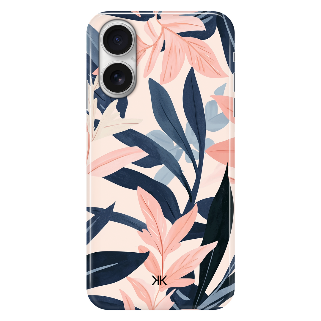 Pink Leaves phone case for iPhone 16