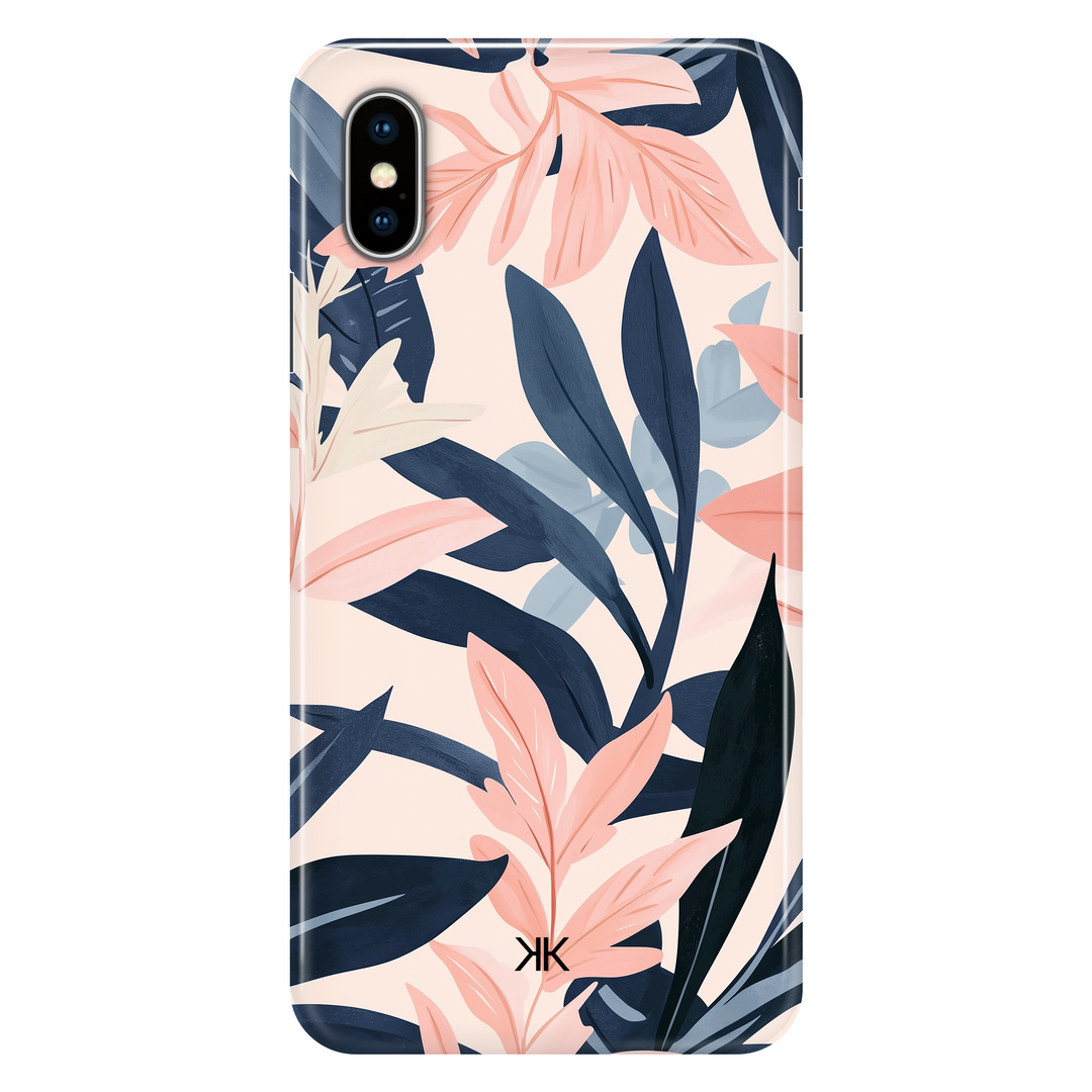 Pink Leaves phone case for iPhone X