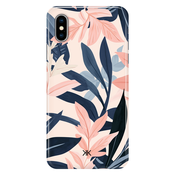 Pink Leaves phone case for iPhone X