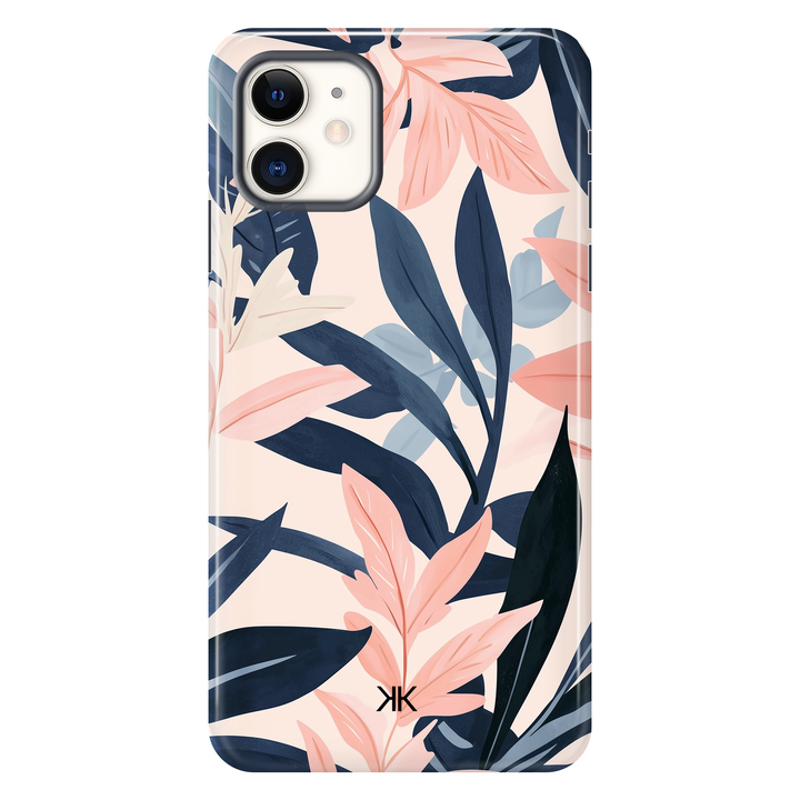 Pink Leaves Phone Case - Tough Case - iphone-11