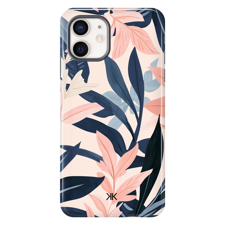 Pink Leaves Phone Case - Tough Case - iphone-12