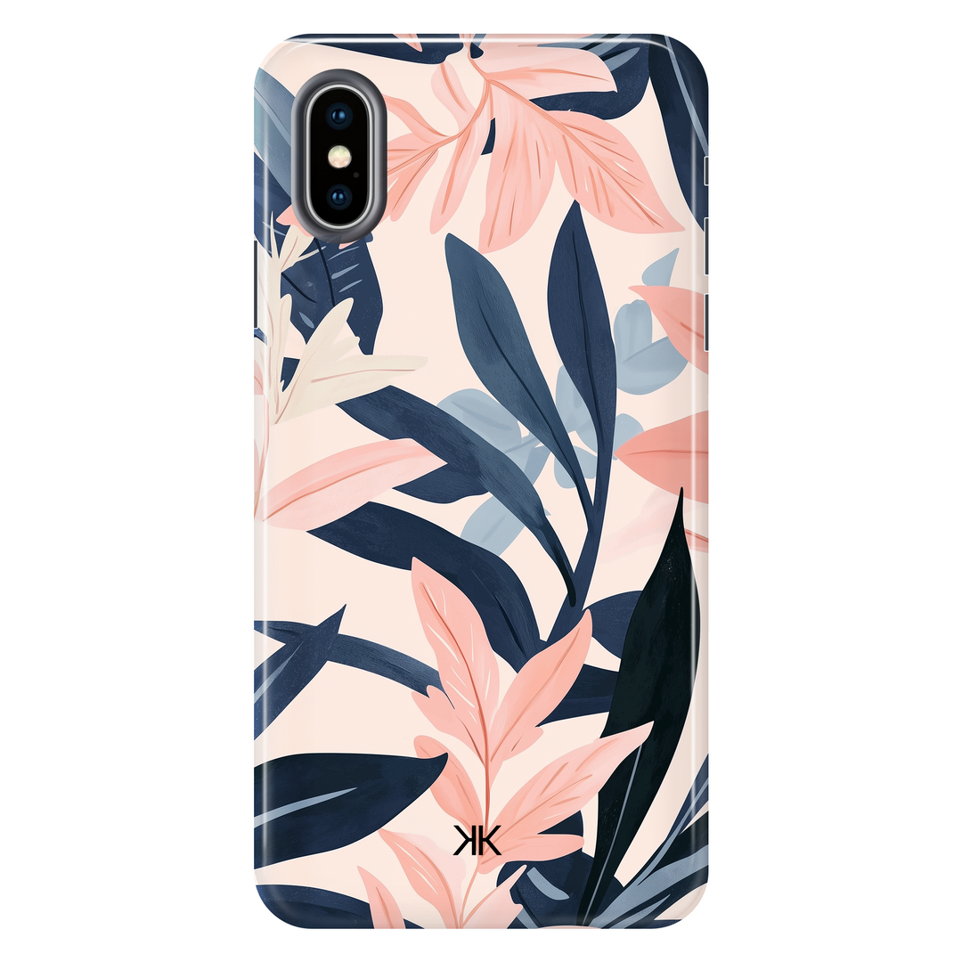 Pink Leaves Phone Case - Tough Case - iphone-x