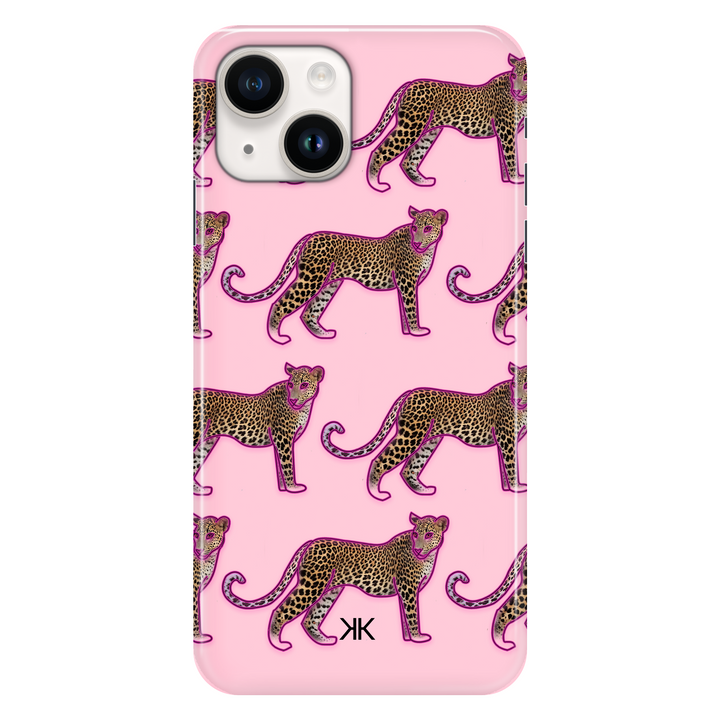 Pink Leopard Pattern phone case for iPhone 14