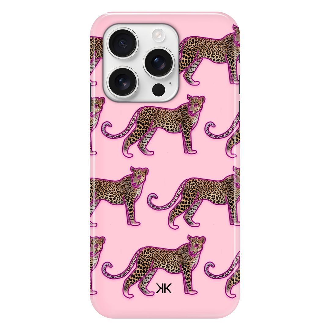 Pink Leopard Pattern phone case for iPhone 16 Pro