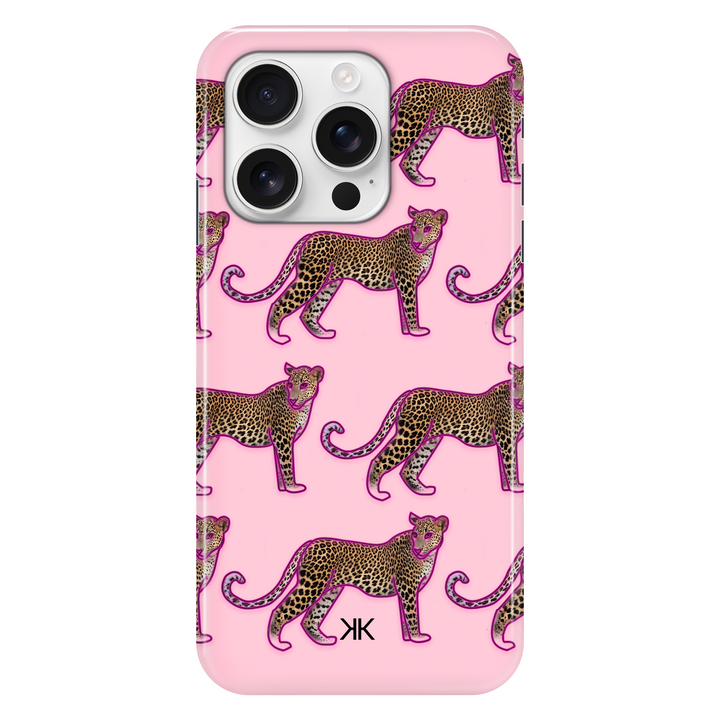 Pink Leopard Pattern phone case for iPhone 16 Pro