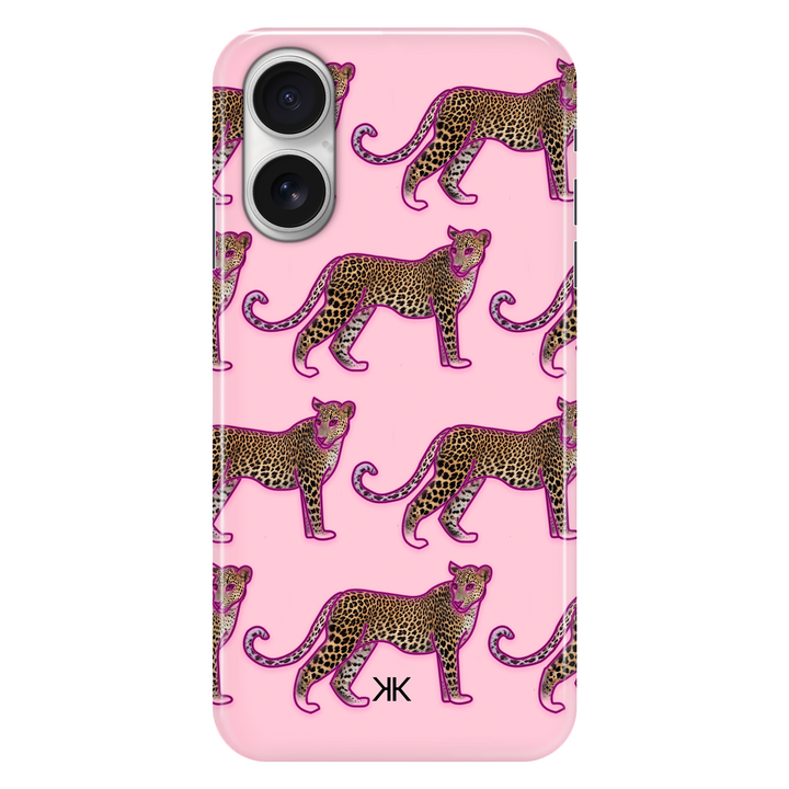 Pink Leopard Pattern phone case for iPhone 16